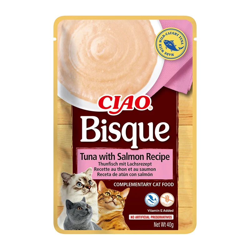 Inaba Churu Bisque Snacks en Sobre con Puré para Gatos - 12x40g
