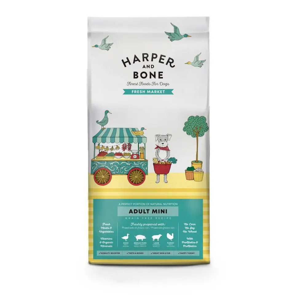 Harper & Bone Adult Mini Fresh Market 2kg - Pienso para Perros de Raza Pequeña
