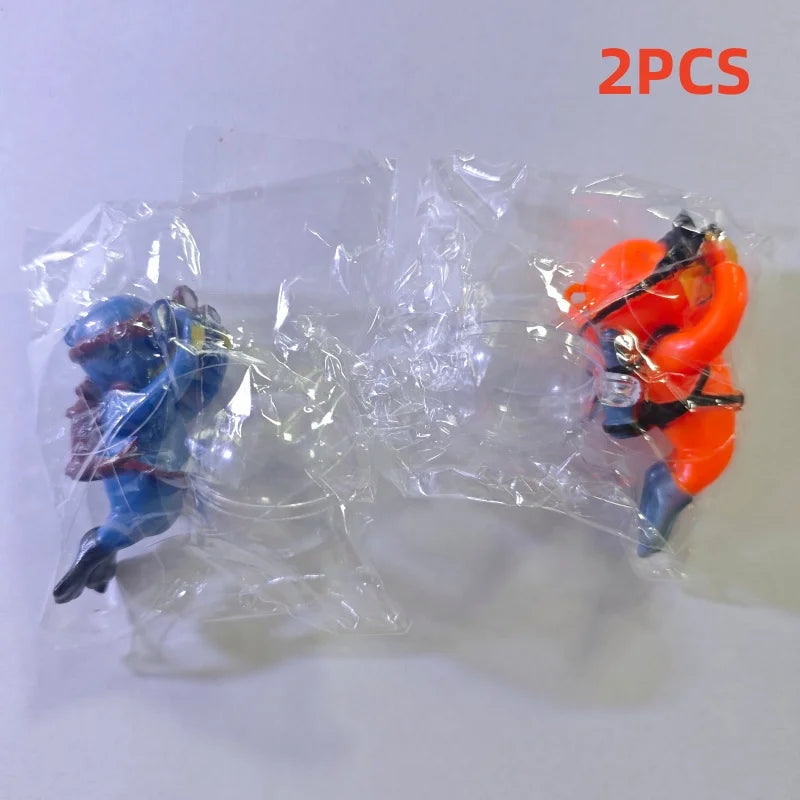 Buzo Decorativo Flotante con Burbujas - Ornamento Submarino para Acuario