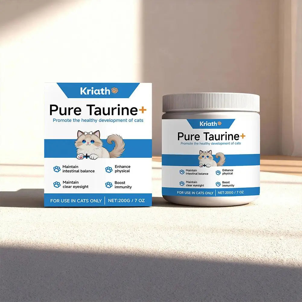 Taurina en Polvo 💛 – Salud Cardíaca, Visión y Pelo Suave para tu Gato