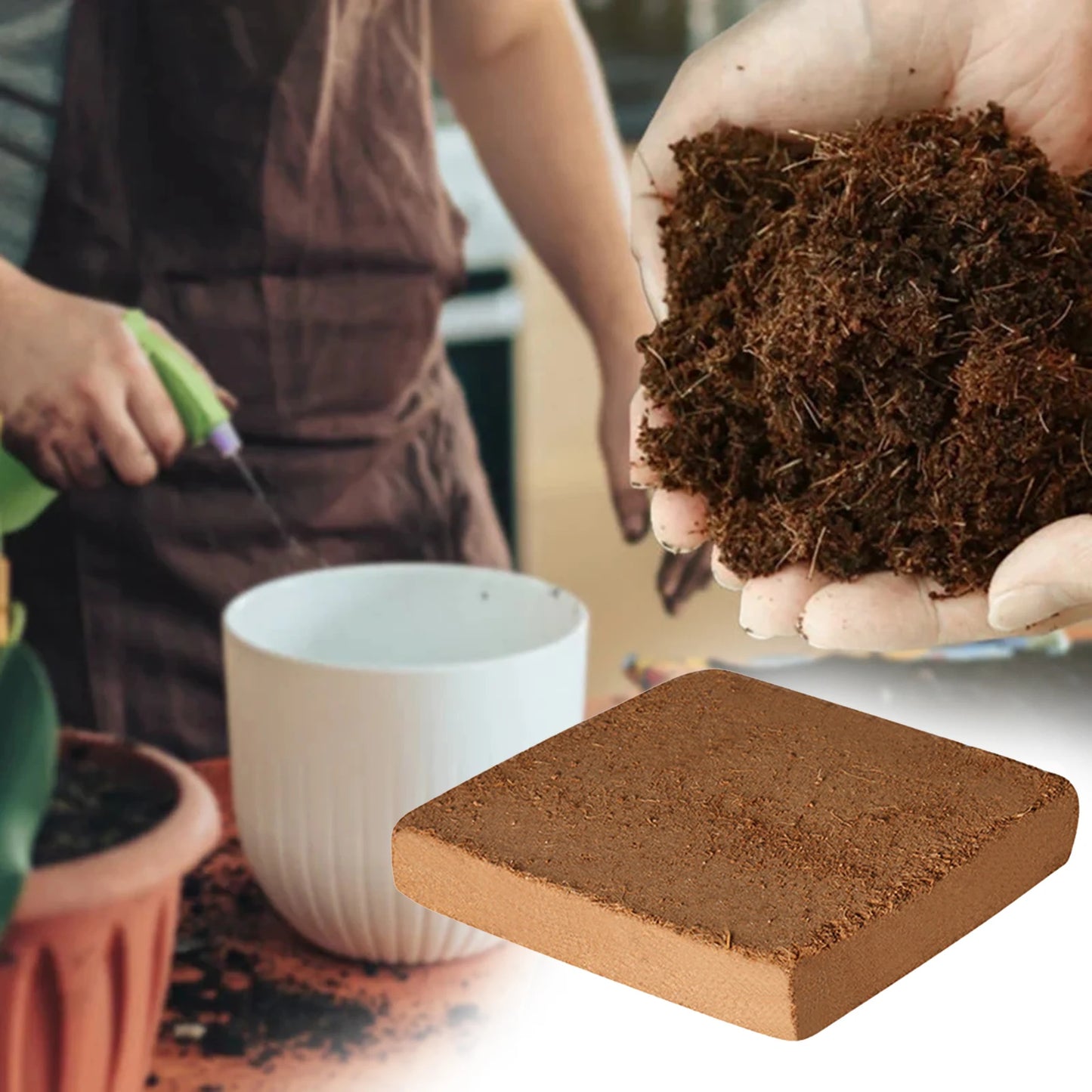 Sustrato de Fibra de Coco para Terrario - Tierra de Coco para Cultivo, Cama de Lombrices y Compostaje
