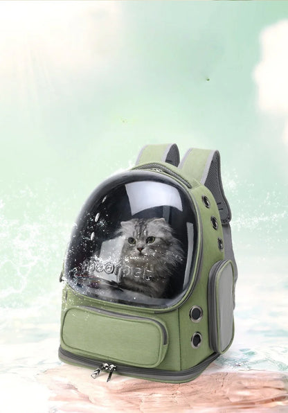 Mochila Cápsula de Viaje 🚀 – Ligera y Transpirable para Gatos