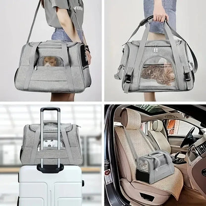 Transportín Blando 🐱 – Para Gatos Grandes y Medianos, También Perros