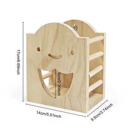 Comedero de Heno de Madera 🌾 – Rejilla Multifuncional para Conejos y Cobayas
