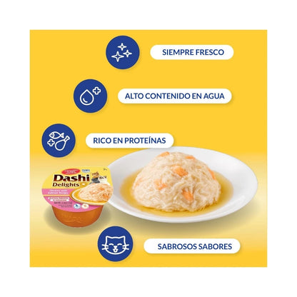 Dashi Delights Pollo con Vieira 🍲 – Complemento Húmedo Natural para Gatos (70 g)