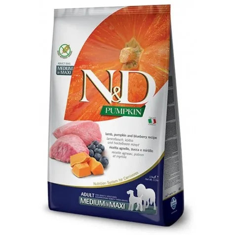 Farmina N&D Pumpkin Grain Free Medium/Maxi Cordero 12kg - Pienso para Perros sin Cereales
