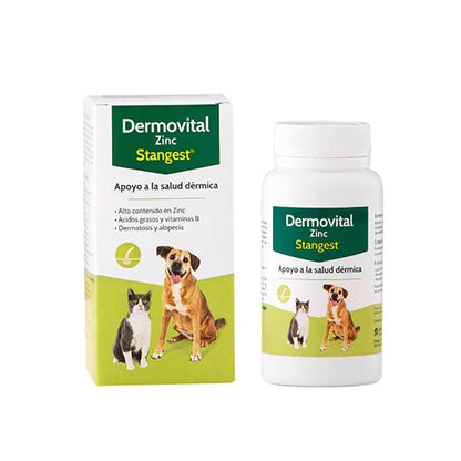 Dermovital Zinc 🌿 – Suplemento Nutricional para Perros y Gatos (60 Comprimidos)