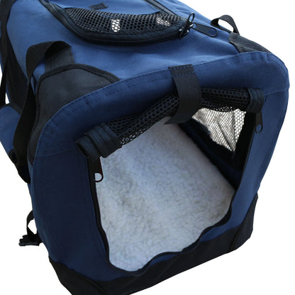Transportín Plegable Yatek 🐾 – Doble Entrada para Perros (Talla S)