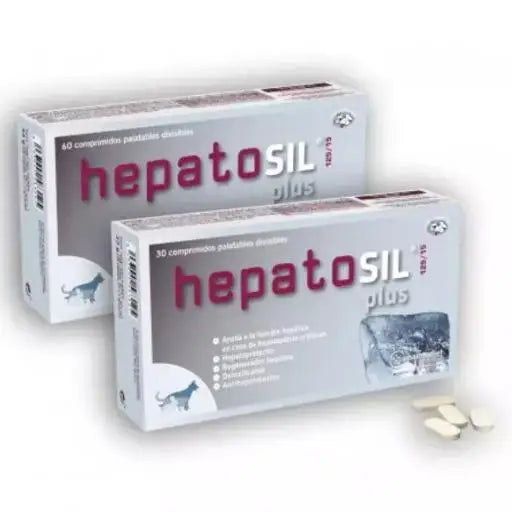 Farmadiet Hepatosil Plus - Suplemento Hepático para Gatos y Perros de Raza Pequeña, 30 Comprimidos
