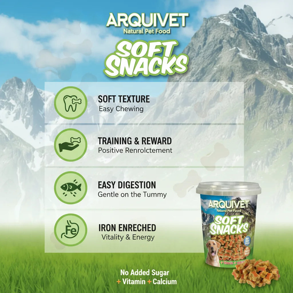 Arquivet Huesitos Duo Salmón y Arroz para Perros - Snack Blando (300 g)