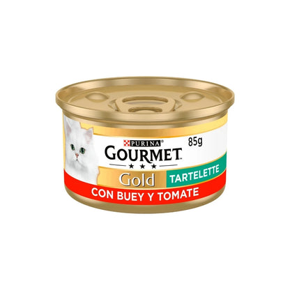Gourmet Gold Tartaletas 🍽️ – Ternera y Tomate o Pollo y Zanahoria para Gatos Adultos (85 g)