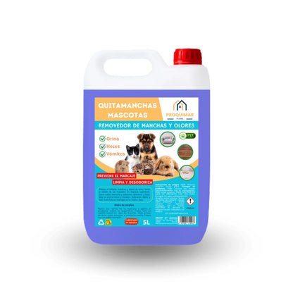 Limpiador Enzimático Quitamanchas y Olores 🧼 – Para Mascotas (5 L)