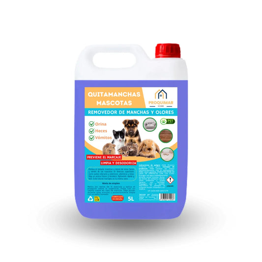 Limpiador Enzimático Quitamanchas y Olores para Mascotas - 5L