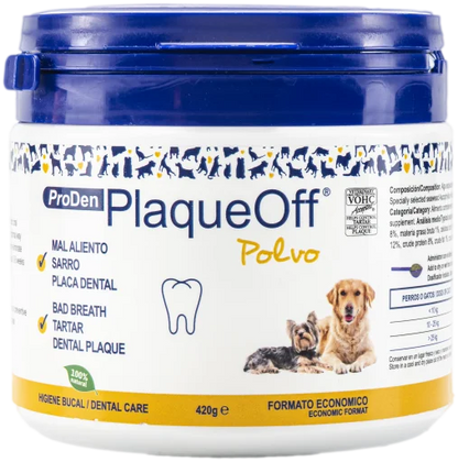 Plaqueoff 🦷 – Complemento Anti-Sarro y Mal Aliento para Perros y Gatos (60 g)