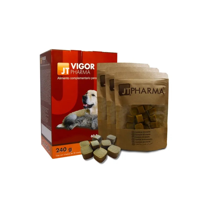 JT-Vigor Pharma - 60 Snacks Energéticos para Perros y Gatos (4 g)