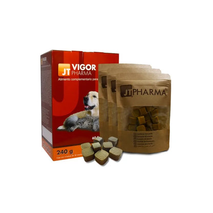 JT-Vigor Pharma ⚡ – 60 Snacks Energéticos para Perros y Gatos