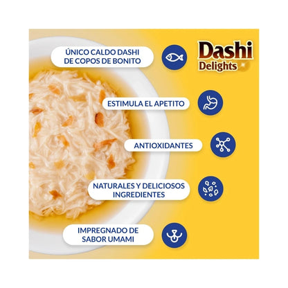 Dashi Delights Pollo con Vieira 🍲 – Complemento Húmedo Natural para Gatos (70 g)