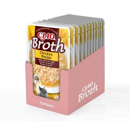Churu Caldo de Pollo en Sobre 🍲 – Para Gatos (12x40 g)