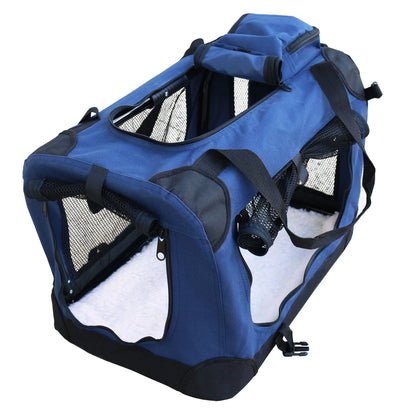 Transportín Plegable Yatek 🐾 – Doble Entrada para Perros (Talla S)