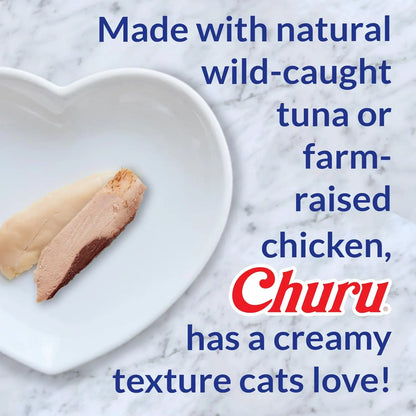 Churu Snack Bola de Pelo 🐱 – Sabor Pollo y Atún para Gatos (20x14 g)