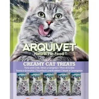 Arquivet Snack Líquido 🐟 – Atún y Cangrejo para Gatos (5x14 g)
