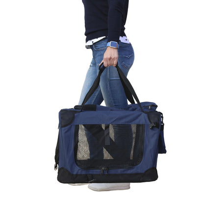 Transportín Plegable Yatek 🐾 – Doble Entrada para Perros (Talla S)