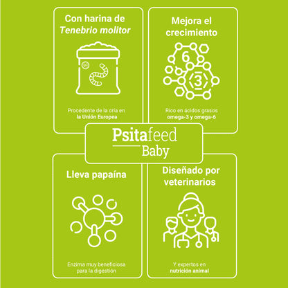 Psitafeed Baby 🐦 – Papilla de Cría para Loros, Guacamayos, Agapornis, Ninfas y Canarios (3 kg)