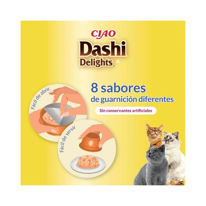 Dashi Delights Pollo con Vieira 🍲 – Complemento Húmedo Natural para Gatos (70 g)