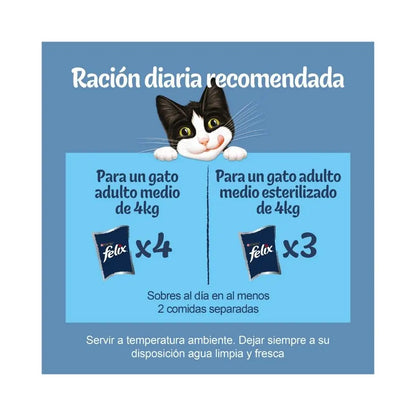Felix Sensations Fiesta del Mar 🐟 – En Gelatina para Gatos Adultos