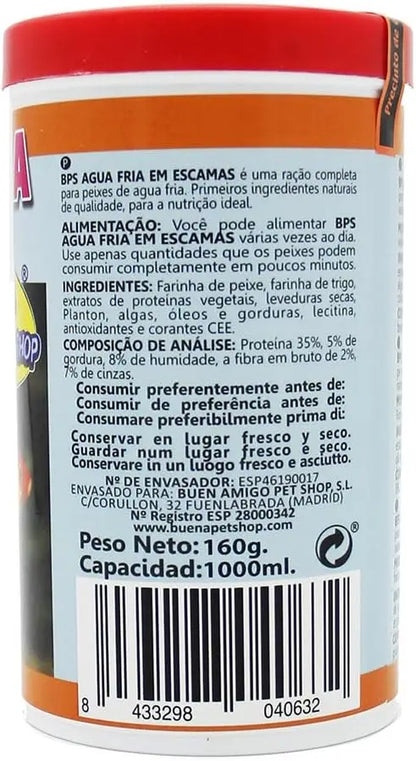 Alimento Completo para Peces de Agua Fría 🐟 – Fórmula Balanceada (1000 ml / 160 g)