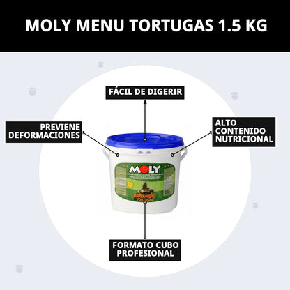 Moly Turtle Super Menú 1,5kg - Alimento Completo para Tortugas Acuáticas y Galápagos Europeos