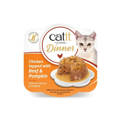 Catit Cuisine Dinner Doble Capa 🐱 – Sin Cereales para Gatos (75 g)
