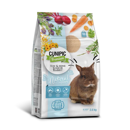 Cunipic Pienso Completo 🐰 – Para Conejos Baby, Mini y Supertoy (2,5 kg)