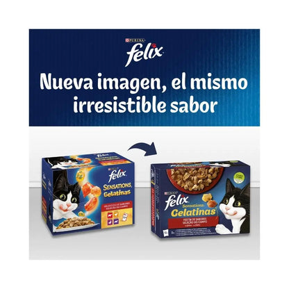 Felix Sensations Fiesta del Mar 🐟 – En Gelatina para Gatos Adultos