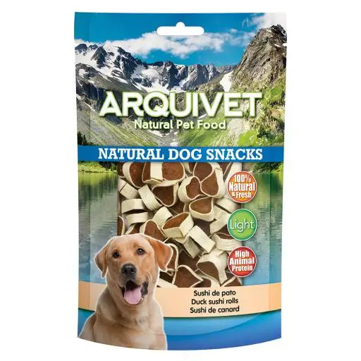Arquivet Snack Natural 🦆 – Sabor Pato y Bacalao para Perros (110 g)