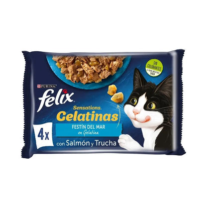 Felix Sensations Fiesta del Mar 🐟 – En Gelatina para Gatos Adultos