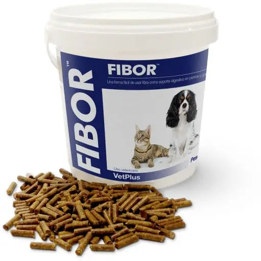 Vetplus Fibor 500g - Suplemento de Fibra para Problemas Digestivos en Perros y Gatos