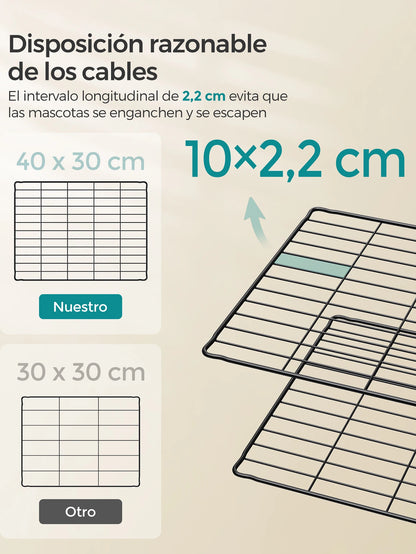 Songmics Jaula Modular 🐰 – Valla Metálica DIY para Hámsters y Conejos