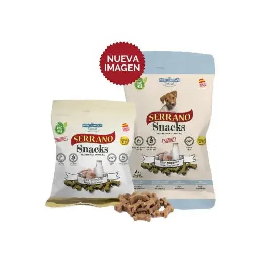 Mediterranean Natural 🐾 – Snack de Jamón Serrano y Pollo para Cachorros (100 g)