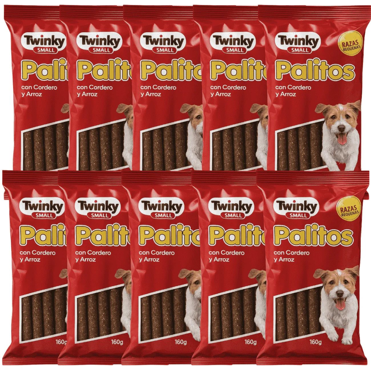 Snack Twinky de Cordero y Arroz para Perros - Barritas Blandas 160 g