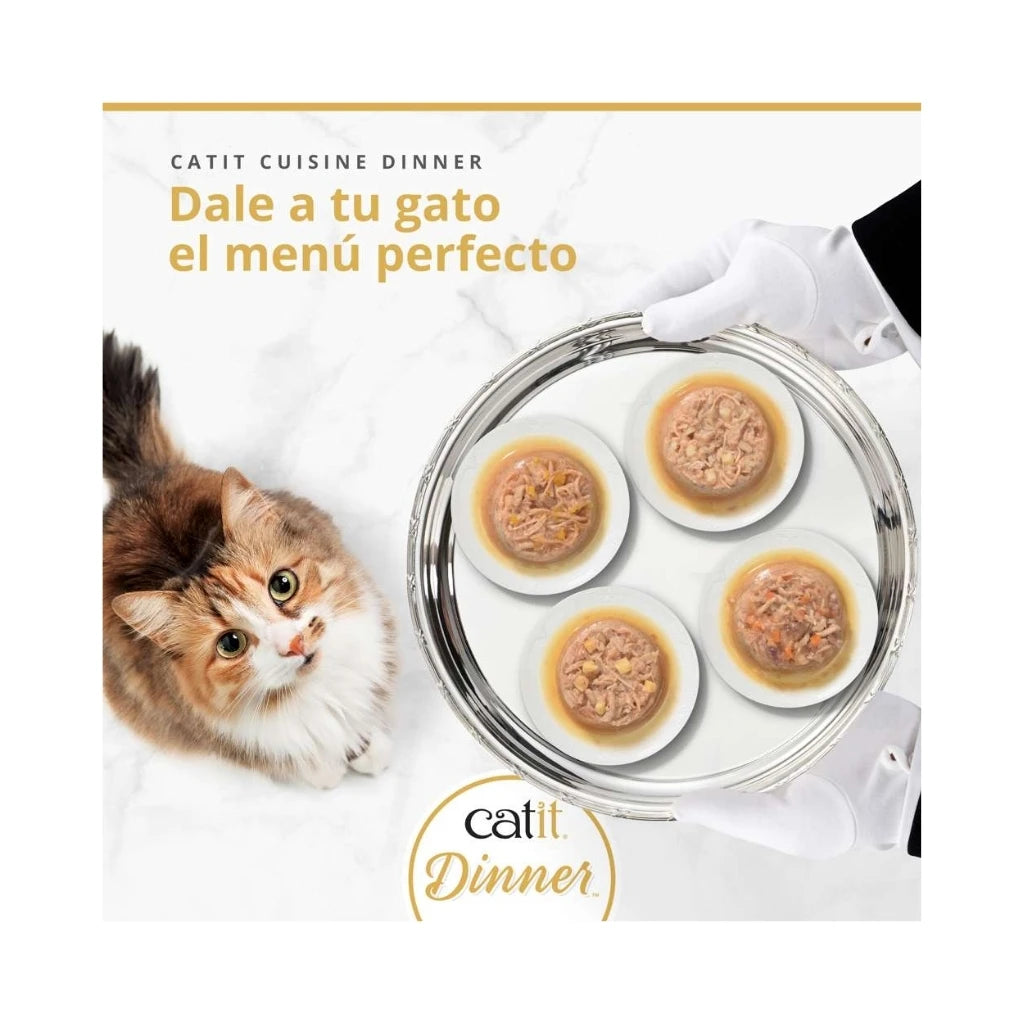 Catit Cuisine Dinner Doble Capa para Gatos - Sin Cereales (75 g)