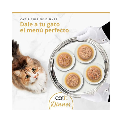 Catit Cuisine Dinner Doble Capa 🐱 – Sin Cereales para Gatos (75 g)