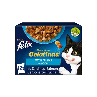 Felix Sensations Fiesta del Mar 🐟 – En Gelatina para Gatos Adultos