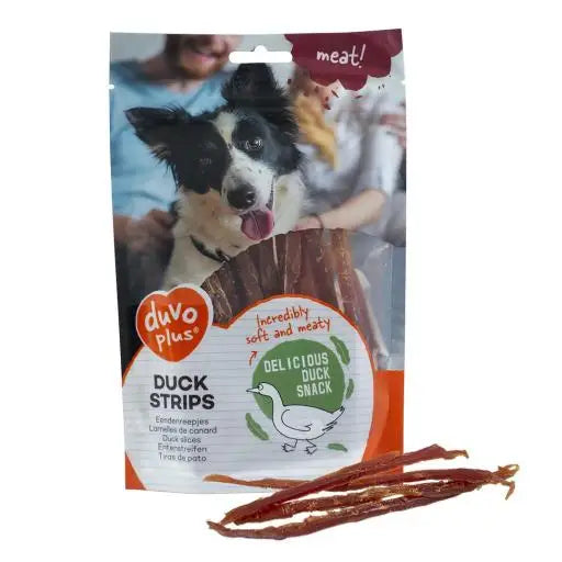 Duvo+ Tiras Tiernas de Pato 🦆 – Snack Ligero para Perros (80 g)