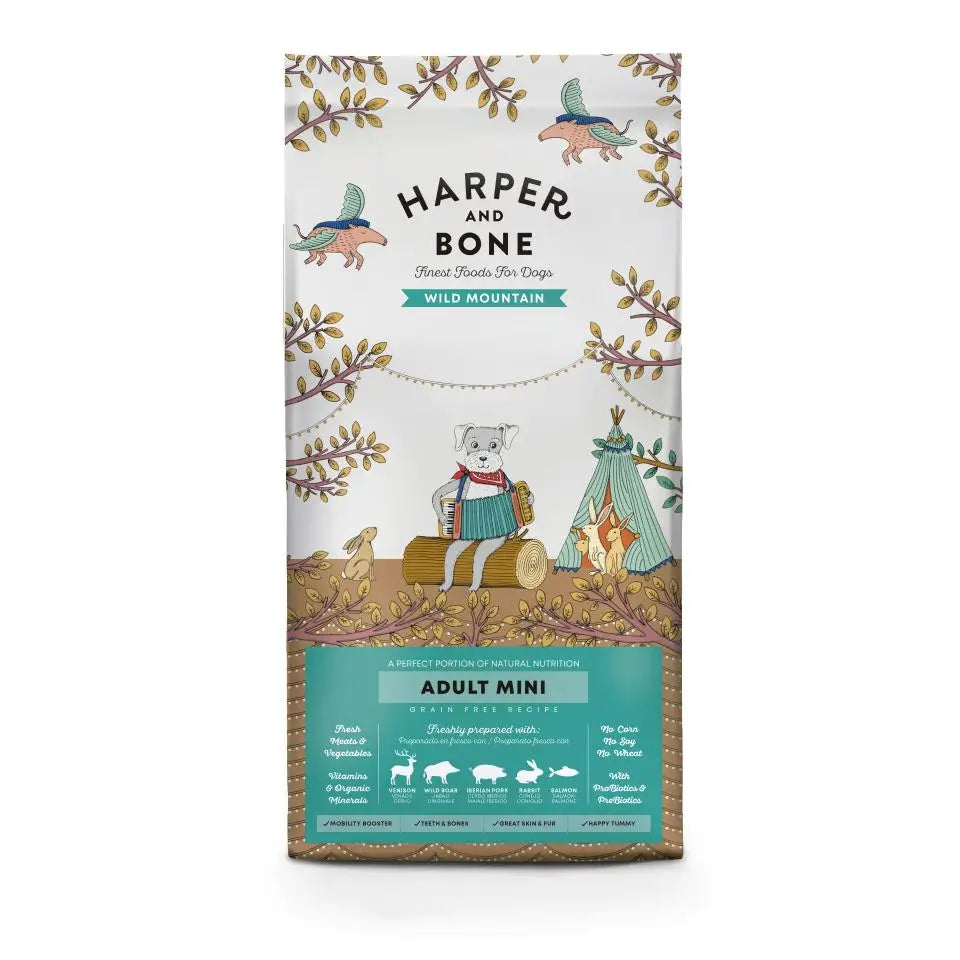 Harper & Bone Adult Mini Wild Mountain 2kg - Pienso para Perros de Raza Pequeña
