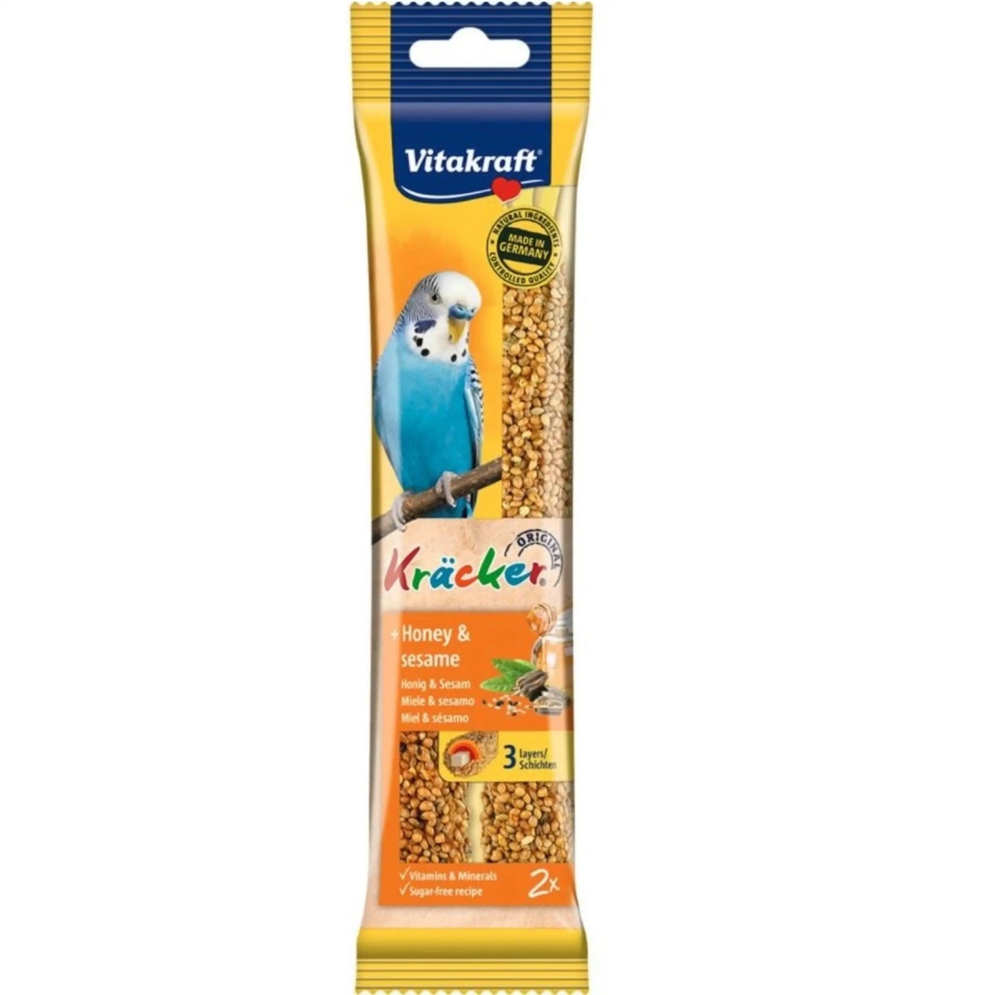 Vitakraft Kraker Bars - Barritas Energéticas para Periquitos (Pack 2 uds)