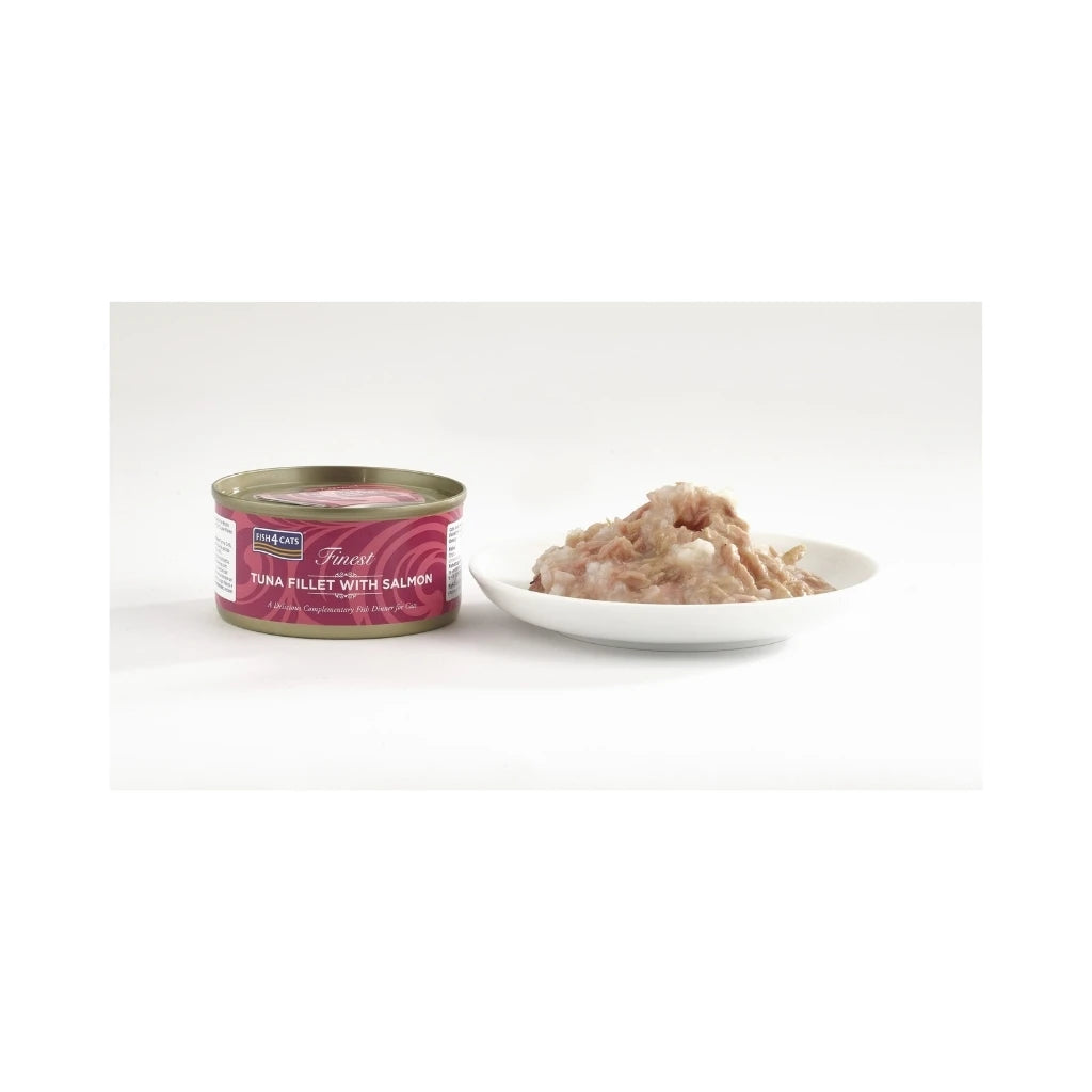 Fish4Cats Finest Atún con Salmón - Alimento Complementario para Gatos (70 g)