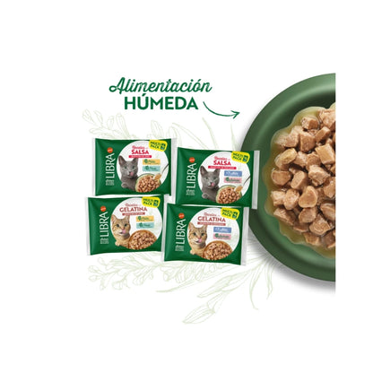 Libra Recetas en Salsa 🐟 – Atún y Salmón para Gatos Adultos (4x85 g)