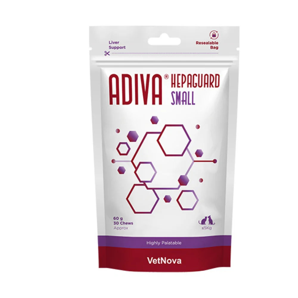 Adiva Hepaguard Small (VetNova) - Complemento Hepático para Perros y Gatos Pequeños