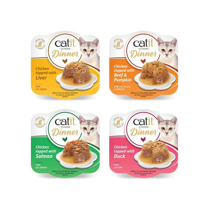 Catit Cuisine Dinner Doble Capa 🐱 – Sin Cereales para Gatos (75 g)